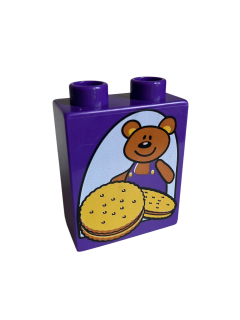 Lego® Duplo® kostka 1x2x2 sušenky, medvídek