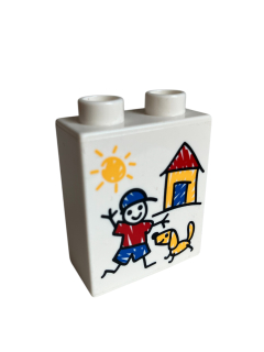 Lego® Duplo® kostka 1x2x2 s malbou