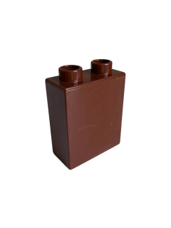 Lego Duplo kostka hnědá 1x2x2