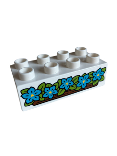 Lego® Duplo® kostka potiskem květin 4x2