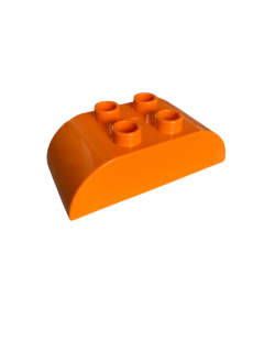 Lego Duplo kostka oranžová zaoblená 4x2