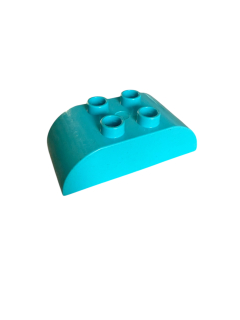 Lego Duplo kostka tyrkysová zaoblená 4x2