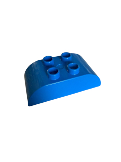 Lego Duplo kostka tm. modrá zaoblená 4x2