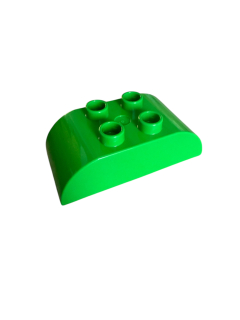 Lego Duplo kostka zelená zaoblená 4x2