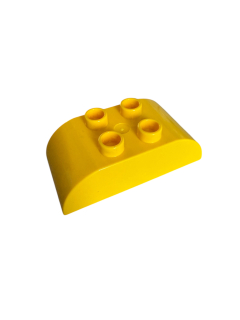 Lego Duplo kostka žlutá zaoblená 4x2