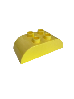 Lego Duplo kostka sv. žlutá zaoblená 4x2