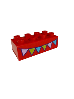 Lego® Duplo® 4x2 kostka s potiskem fáborků