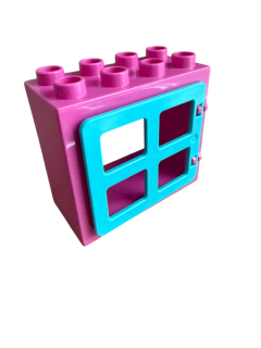 Lego® Duplo® okno růžovotyrkysové