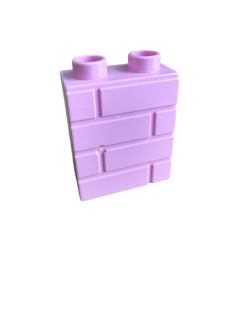 Lego Duplo kostka sv. růžová zeď 1x2x2