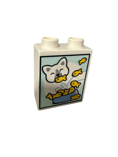 Lego® Duplo® kostka s potiskem krmení pro kočku