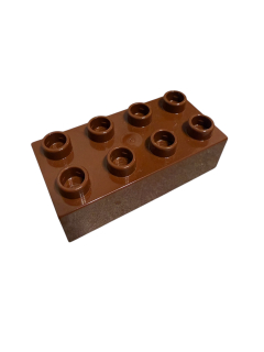 Lego Duplo kostka hnědá 4x2 tlustá