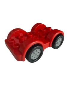 Lego® Duplo® podvozek k autu červený, bílá kolečka