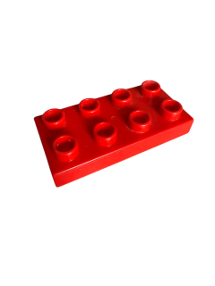 Lego Duplo kostka červená 4x2 úzká