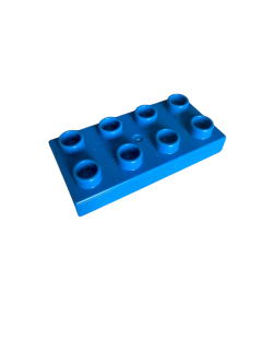 Lego Duplo kostka tm. modrá 4x2 úzká