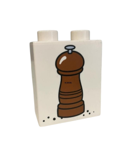 Lego Duplo kostka s potiskem pepře